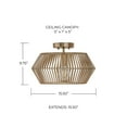 thumbnail image 3 of Capital Lighting 230311MA Kaiya 16" Wide Semi-Flush Ceiling Fixture - Brass, 3 of 5