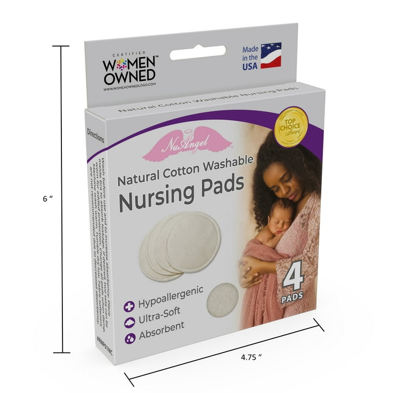 Natural Cotton Washable Nursing Pads (8 Pads) Anti-Overflow Baby Feeding Breastfeeding Pads, 8pcs