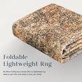 thumbnail image 2 of Phantoscope 6'x9' Washable Large Area Rug Indoor Vintage Floral Distressed Carpet Non-Slip Low Profile Rug for Living Room Dining Room Bedroom, Dark Coffee, 2 of 18