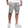 thumbnail image 1 of Shorts casuales de algodón elástico JMIERR para hombre, talla XL, gris, 1 of 8