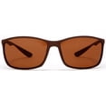 thumbnail image 2 of Square Sport Sunglasses With Flex Brown Rubber Frame - Brown, 2 of 4