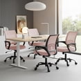 thumbnail image 5 of Silla de oficina DUMOS de respaldo medio, malla con soporte lumbar, rosa, 5 of 5