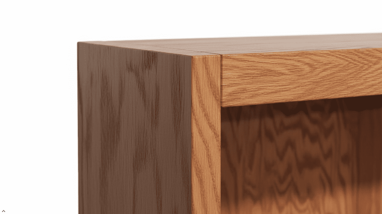 Bowery Hill Traditional 84" Tall 6-Shelf Wood Bookcase in Dry Oak