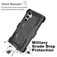 thumbnail image 6 of For Samsung Galaxy S23 FE 5G Phone Case, with [Built-in Screen Protector] Swivel Holster Belt Clip, Ebizware Heavy Duty Defender Kickstand Cover for Galaxy FE 5G - Black, 6 of 9