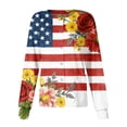 thumbnail image 2 of Women Nursing Scrub Jackets 250th Anniversary Usa Nurse Uniforms Casual Long Sleeve Crew Neck Patriotic American Flag Shirts, 2 of 5