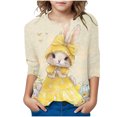 thumbnail image 2 of Jinhomg Kids Easter T Shirt Boys Girls Funny Bunny Rabbit Holiday Shirts Casual 3/4 Sleeve Cute Easter Graphic Tops for Child Summer Saving Multicolor 7 Years, 2 of 5