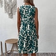 thumbnail image 3 of Women's V-Neck Tiered Boho Mini Dress – Versatile Sleeveless Summer Swing Tunic in Sizes S-XL, Chic Floral Print Vacation Beach Wear for Women, 3 of 8