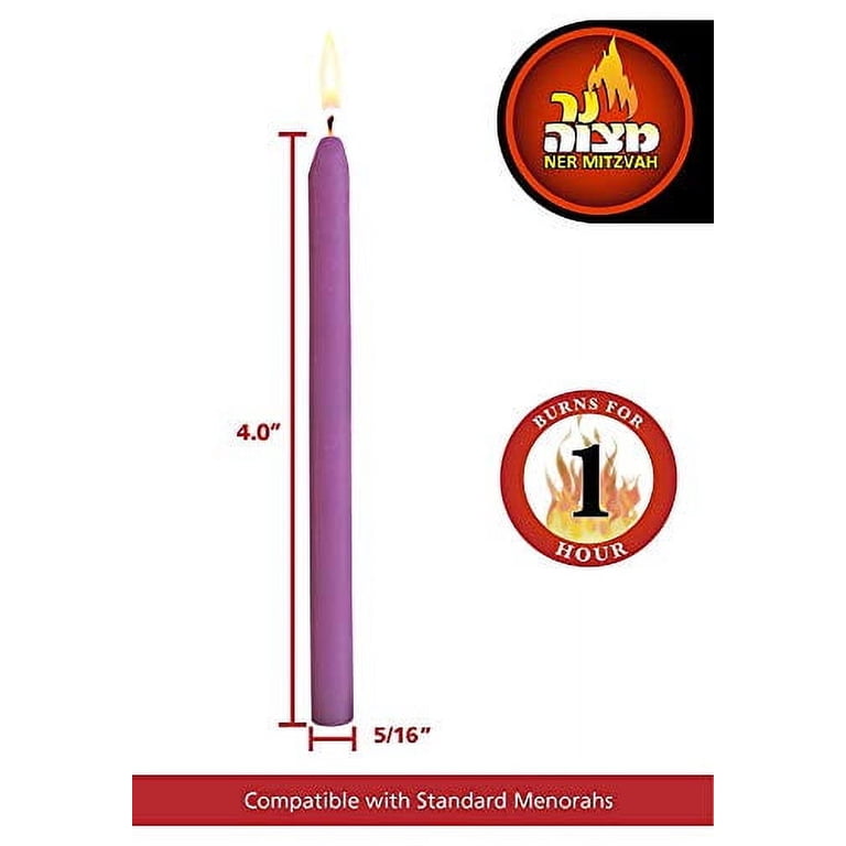 Ner Mitzvah Multicolor Hanukkah Candles, 135-Pack Bulk photo 2