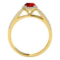 thumbnail image 2 of Aonejewelry 1.75 Ct. Ttw Diamond and Oval Shaped Garnet Ring in 10K Yellow Gold, 2 of 4