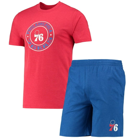 Men's Concepts Sport Royal/Red Philadelphia 76ers Top & Shorts Sleep Set