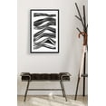 thumbnail image 7 of Kate and Laurel Sylvie Abstract Waves Framed Canvas Wall Art by Statement Goods 23x33 Black Modern Abstract for Wall, 7 of 7