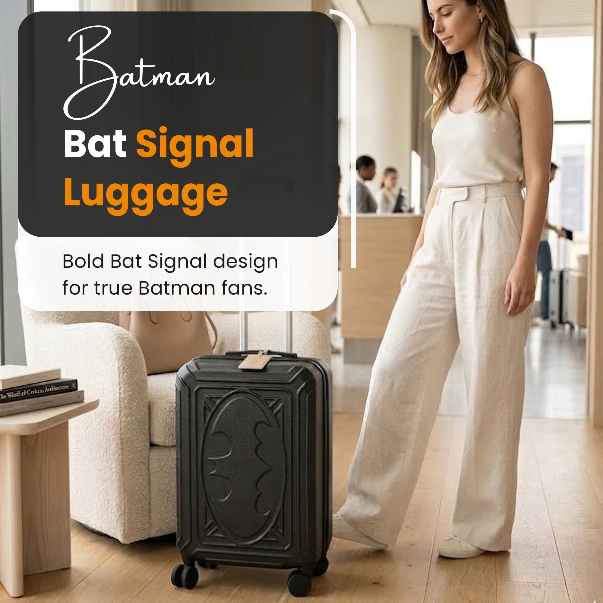 Batman Bat Signal Weatherproof 20" Rolling Luggage