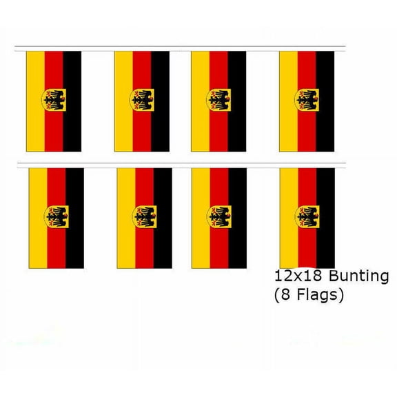 German Germany Eagle 12x18 Rough Knitted Bunting String Flag Banner (8 Flags)