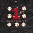 thumbnail image 4 of Inktastic First Birthday Baseball Boys Baby Bodysuit, 4 of 5