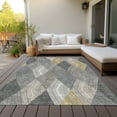 thumbnail image 6 of Addison Rugs Chantille Indoor/Outdoor Transitional Geometric Pewter Washable Rectangle Rug, 9' x 12', 6 of 6