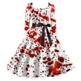 thumbnail image 1 of Halloween pour Femmes Robe Tunique Évasée Imprimée Invité de Mariage Tenue Formelle, 1 of 2