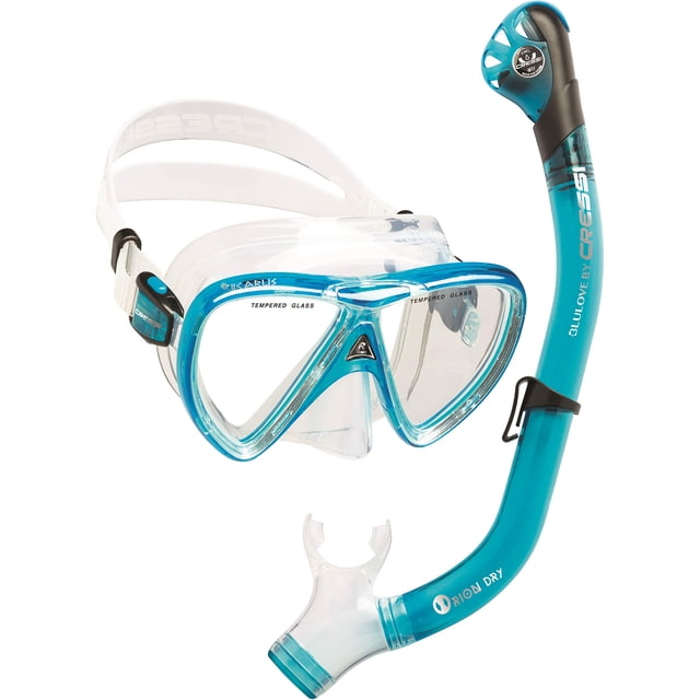 Snorkeling Set Cressi Ocean Combo Translucent Aquamarine