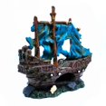 thumbnail image 4 of Decoración para Acuario M2cbridge Naufragio Pirata Azul 23x22x8 cm, 4 of 6