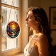 thumbnail image 5 of Acrylic Jigsaw Puzzle Suncatcher-Galactic Colorful Birds, Stained Glass Window Hanging, Home Decor Creative Mom Gifts, Birthday Gifts for Women,Wife, Sisters, Aunt, Besties 7.4in, 5 of 6