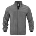 thumbnail image 3 of WRKEKC Windbreaker Jackets for Men Collarless Casual Outdoor Zip Solid Long Sleeve Versatile Zipper Pockets Outerwear Jacket Coat, 3 of 8