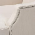 thumbnail image 3 of Baxton Studio Leonie Beige Chaise Longue Rembourrée Finition Brune, 3 of 9