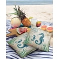 thumbnail image 4 of Outdoor Throw Pillow Cover Nautical Compass Seahorse Seaweed Waterproof Cushion Covers 2 Pack Marine Life on Retro Paper Pillow Cases Home Decoration for Patio Garden Couch Sofa, 4 of 7