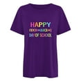 thumbnail image 3 of Camiseta de Profesor de Mujeres, 100 Días Feliz de la Escuela Imprimir Carta de Manga Corta para el Uso Casual Y de Fiesta, la Enseñanza Tee de Moda Temática, 3 of 4