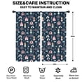 thumbnail image 2 of Blackout Kids Curtains,Dark Blue Little Princess Pattern Childrens Insulated Curtains Set Of 2,Bedroom Essentials,Toddler Room Decor 42"x84", 2 of 5