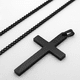 thumbnail image 5 of Collar de cruz europea y americana, collar para hombre, colgante de acero inoxidable 304, colgante de acero de titanio, joyería, 5 of 6