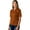 Burnt Orange, variant on BlueGeneration Ladies Solid Wicking V-Neck - Yellow Extra Large Solid