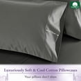 thumbnail image 6 of California Design Den 1000 Thread Count Queen Pillow Cases, 100% Cotton Sateen Weave, Soft Refined Set of 2 Standard Pillow Cases Fit Standard or Queen Size Pillows, Gray, 6 of 8