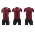 thumbnail image 6 of Amidoa Boys Athletic Shorts Set 2 Piece Quick-dry Performance T-Shirt and Elastic Waist Active Shorts Wine Size, 6 of 7