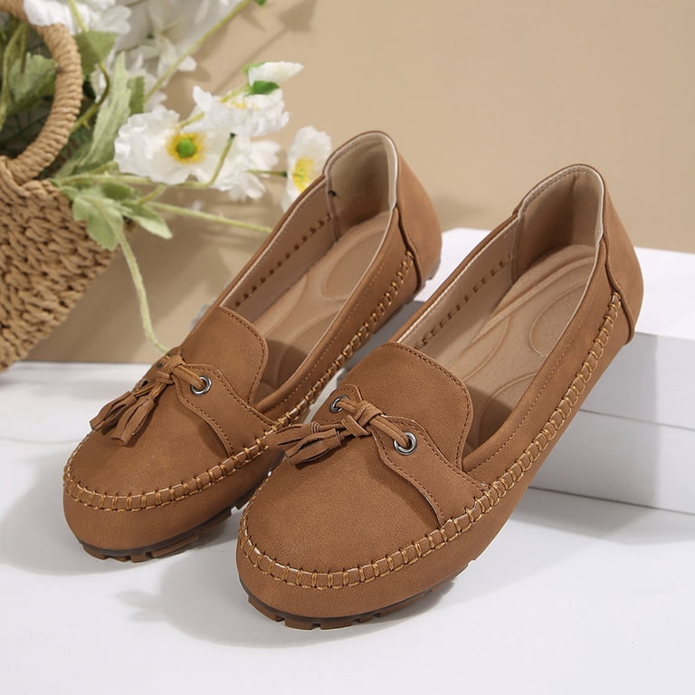 chinese dress ladies Ghillie Vintage Lace-Up Shoes (Tan) 5