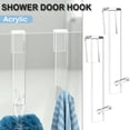 thumbnail image 6 of Bathroom Shower Door Hook Glass Door Shower Towel Rack Free Punch Bathroom Bathrobe Hanger Transparent Towel Hook, 6 of 6