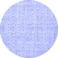thumbnail image 1 of Ahgly Company Machine Washable Indoor Round Persian Blue Traditional Area Rugs, 6' Round, 1 of 4