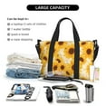 thumbnail image 4 of Travel Duffle Bag Vintage Marble Pattern Sunflower Travel Tote Bags Carry on Luggage Waterproof Weekender Bags with Top Handle Adjustable Shoulde Strap for Travel Gym, 4 of 5