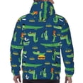 thumbnail image 7 of Pofeuu Little Pirate Crocodile Print Mens Casual Hooded Collar Drawstring Hoodies Pullover Sweatshirts Casual Long Sleeve Shirts-XX-Large, 7 of 7