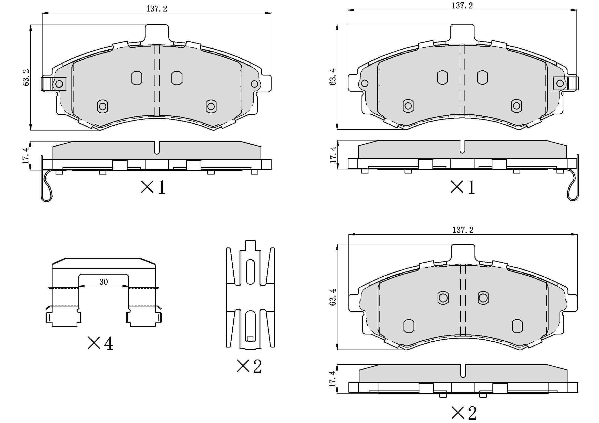 Winstop Brake Pad Set, Front WS.0941.0.C, Hyundai Elantra 2005-2002