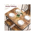 thumbnail image 2 of 5-piece dining mesa set para 4: moderno, small-space solution para dining room y kitchen con metal frame rectangular mesa, 2 of 6