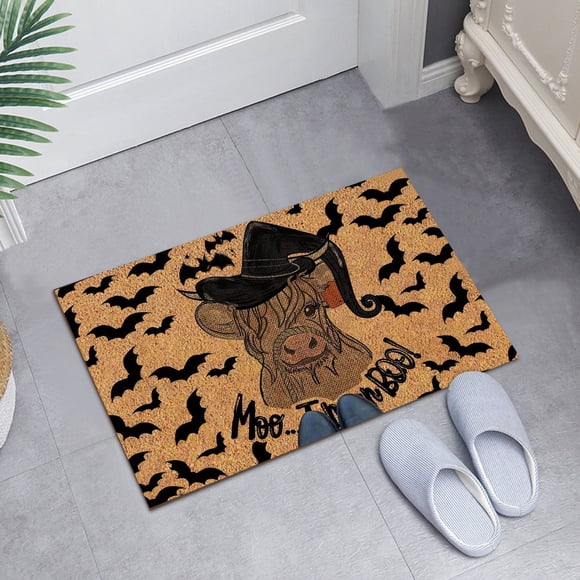 Xihbxyly Alfombra con Diseño de Toro, Antideslizante, con Textura de Franela Impresa En Hd, Absorbente para Baño y Cocina, Multiusos, Fácil de Limpiar, 40 X 60 Cm