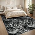 thumbnail image 3 of ODIKA 8'x10' Washable Area Rug Snack Spotted Marbled Abstract Patchwork Bold Motif Cow Inspired Refined for Dining Room, Large Office, Lounge, Non-Slip Chair-Friendly Mat, 3 of 7