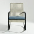 thumbnail image 7 of Manor Park Modern Patio Rattan Rocking Chair, Light Grey/Blue, 7 of 7