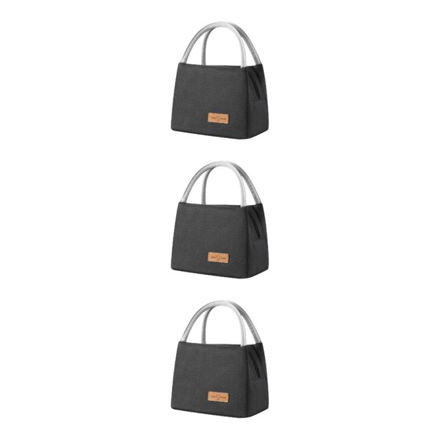 kurtrusly Polyester Versatile Insulated For Multi-Purpose Large Capacity Easy To Carry And Clean Large+Black 3Set