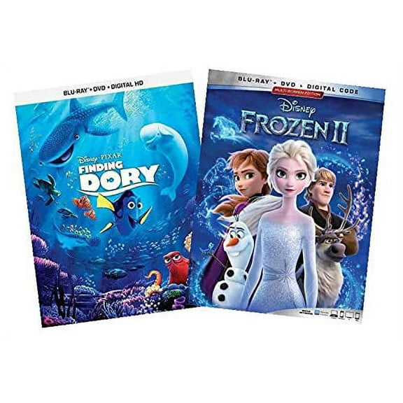Finding Dory and Frozen 2 Blu Ray DVD Bundle