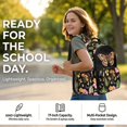 thumbnail image 2 of DISNIMO Butterfly Floral Print Kids Backpack Set for Girls, 17 Inch Lightweight Kids Backpack with Lunch Box and Pencil Box Set, Large Capacity Backpacks for Primary Junior School Students, 2 of 7