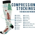 thumbnail image 4 of FREEAMG Christmas Tree Compression Socks for Men & Women Knee High Stockings for Running, Sport, Hiking & Travel, 4 of 7