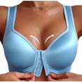 thumbnail image 2 of Warop Women's Push-Up Bra, Solid Color Wire-Free with Side Support, Breathable Adjustable Straps Front Closure for Everyday Comfort, 2 of 5