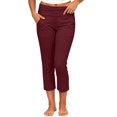 thumbnail image 2 of JIAYUE Women Capri Pants Mid-Low Rise Waist Side Pockets Slim Fit Cropped Trousers for For Casual Sport Activities, 2 of 4