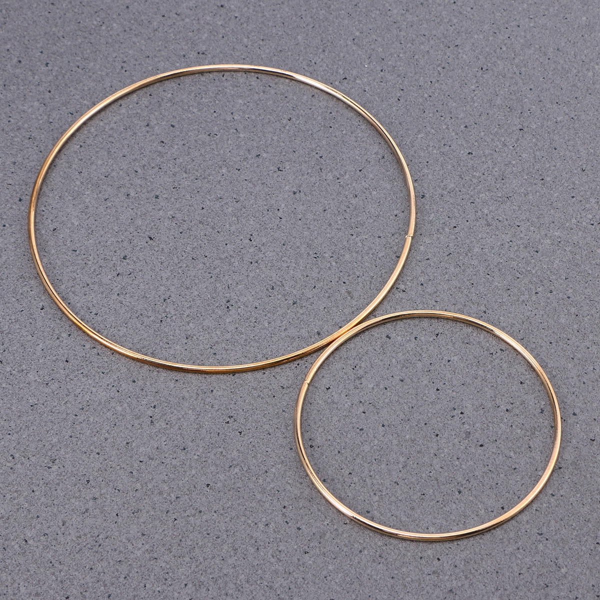PTOOTP 5Pcs Golden Metal Hoops Iron Rings for Dream Catcher Macrame Craft Decorating