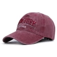 thumbnail image 2 of Baseball Hat New-York Distressed-Adjustable-Strapback - Washed Twill Dad Hat Unisex Vintage Washed Denim Baseball Caps., 2 of 4